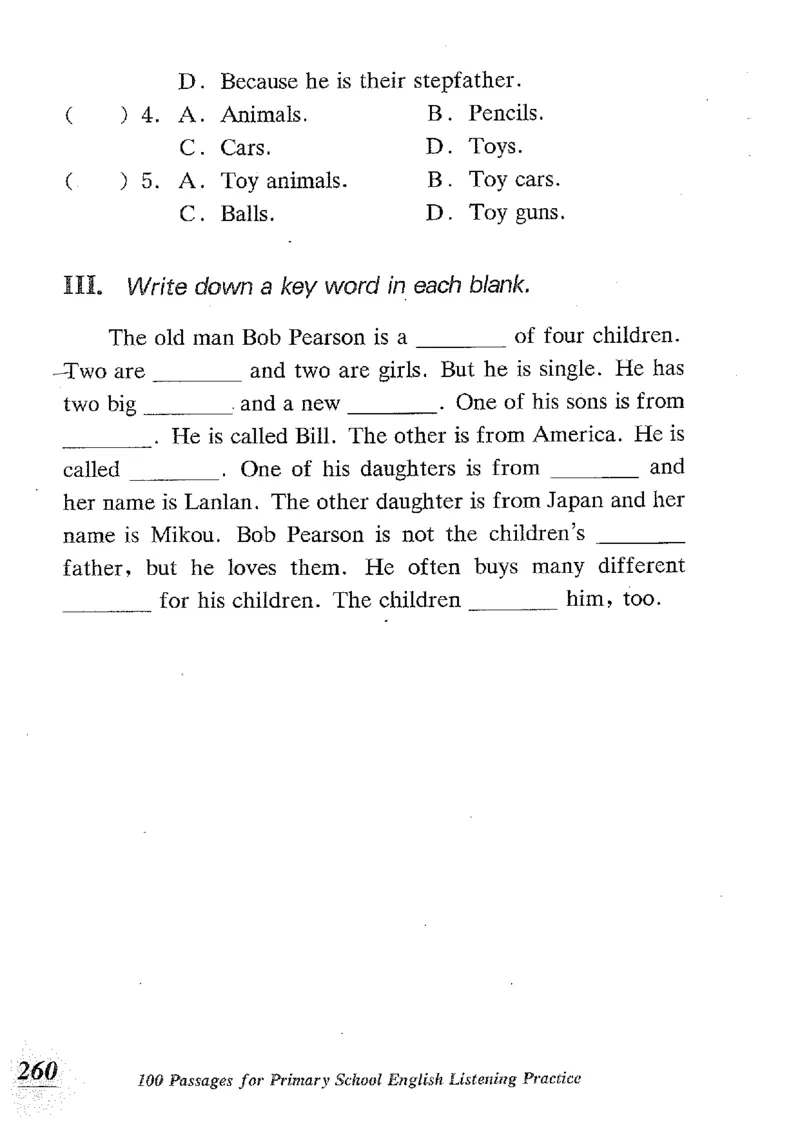 小学英语听力训练100篇_北京小升初全套文件_英语_赠送小学英语听力训练100篇