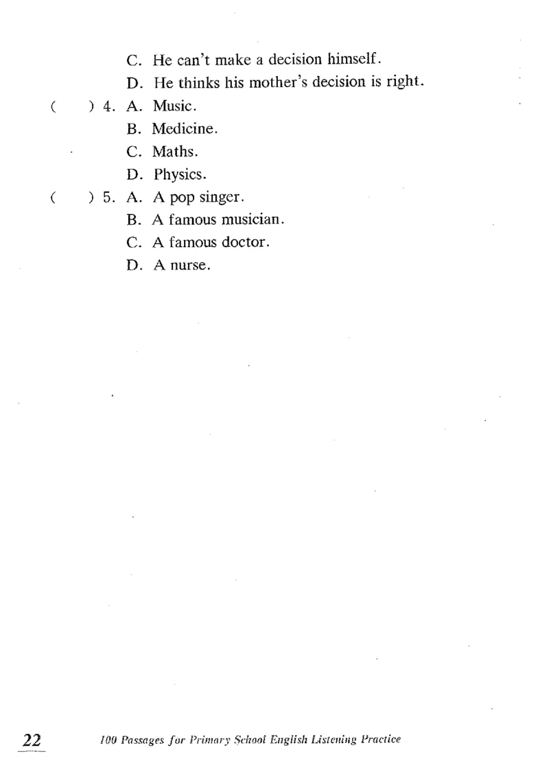 小学英语听力训练100篇_北京小升初全套文件_英语_赠送小学英语听力训练100篇