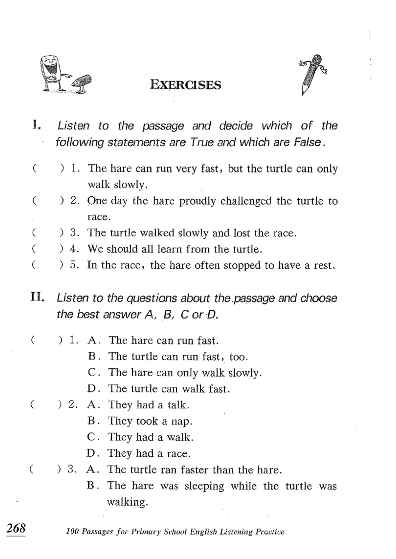 小学英语听力训练100篇_北京小升初全套文件_英语_赠送小学英语听力训练100篇
