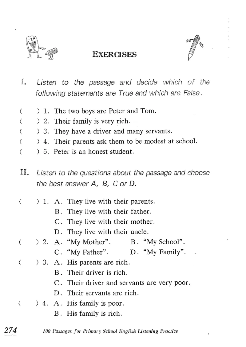 小学英语听力训练100篇_北京小升初全套文件_英语_赠送小学英语听力训练100篇
