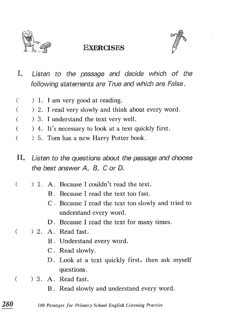小学英语听力训练100篇_北京小升初全套文件_英语_赠送小学英语听力训练100篇