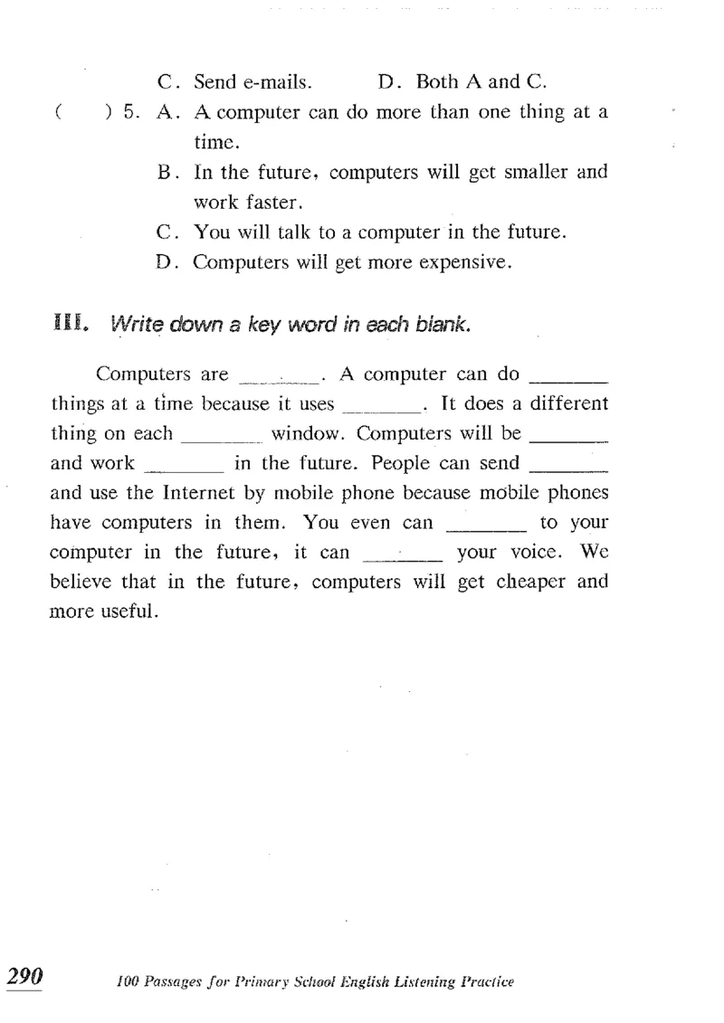 小学英语听力训练100篇_北京小升初全套文件_英语_赠送小学英语听力训练100篇
