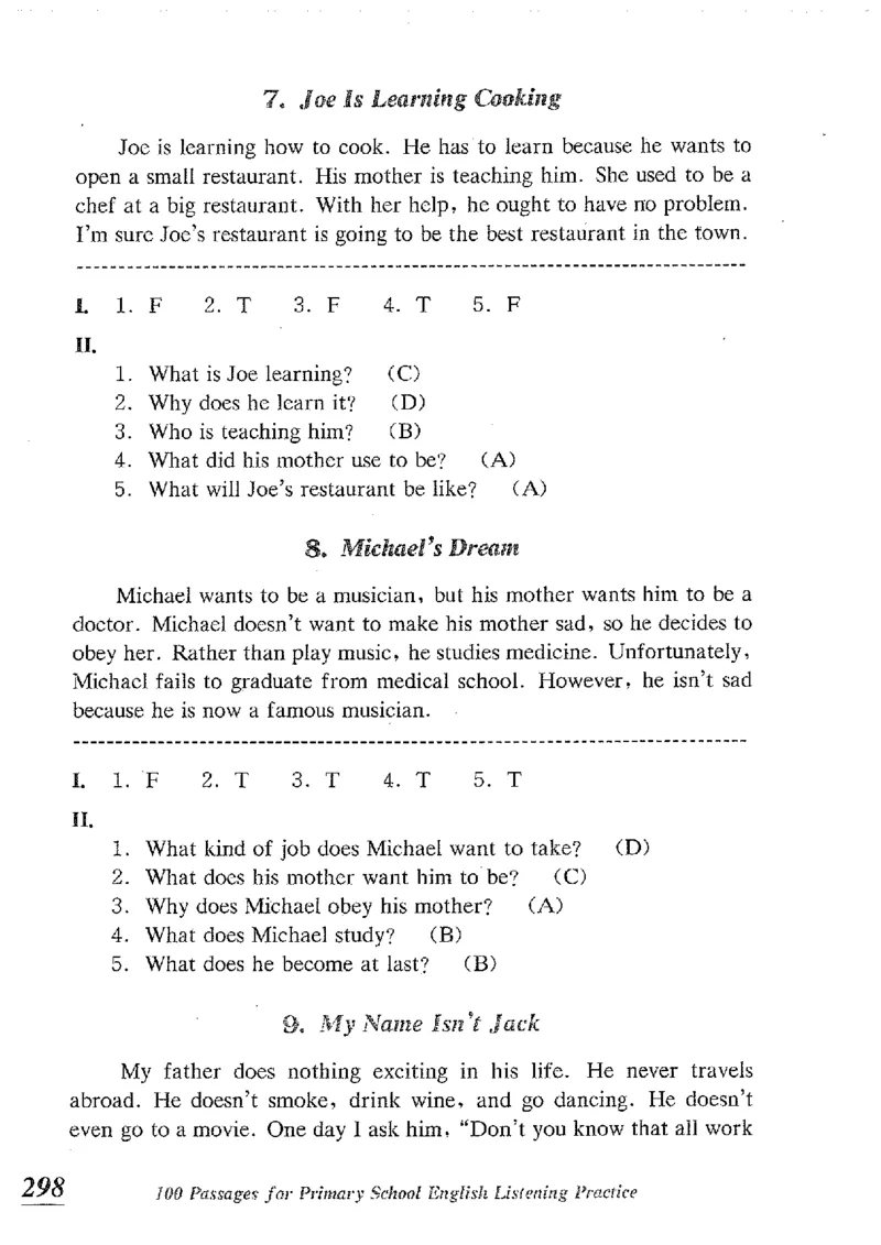 小学英语听力训练100篇_北京小升初全套文件_英语_赠送小学英语听力训练100篇