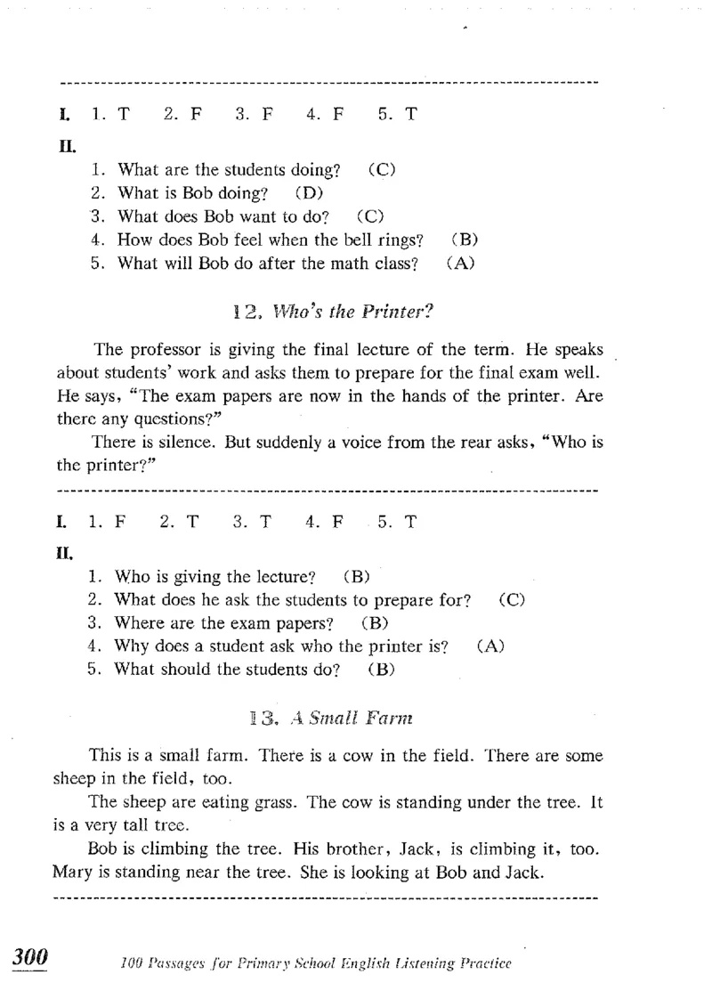 小学英语听力训练100篇_北京小升初全套文件_英语_赠送小学英语听力训练100篇