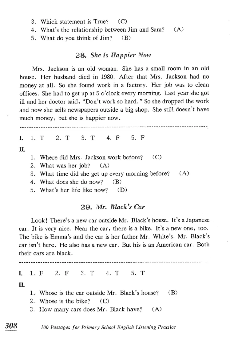 小学英语听力训练100篇_北京小升初全套文件_英语_赠送小学英语听力训练100篇