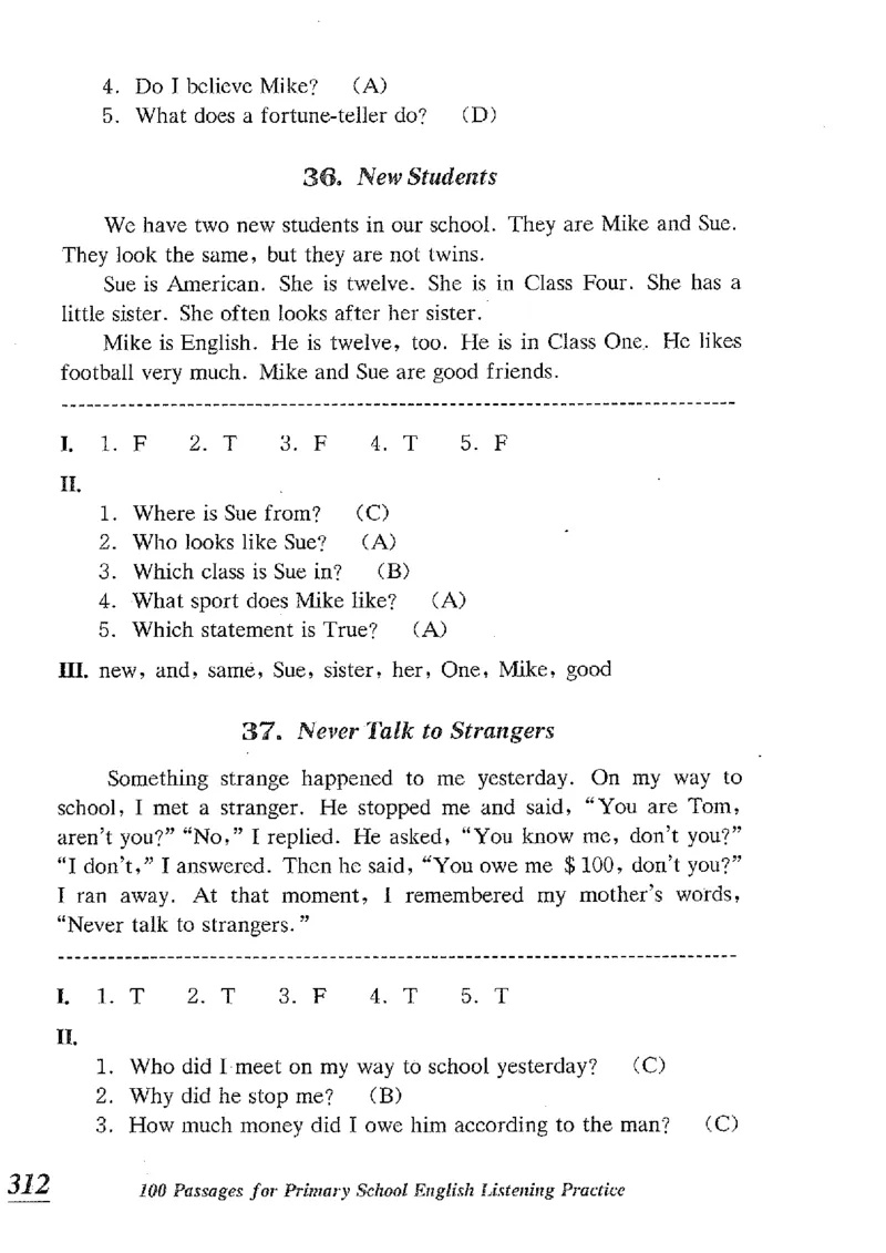 小学英语听力训练100篇_北京小升初全套文件_英语_赠送小学英语听力训练100篇