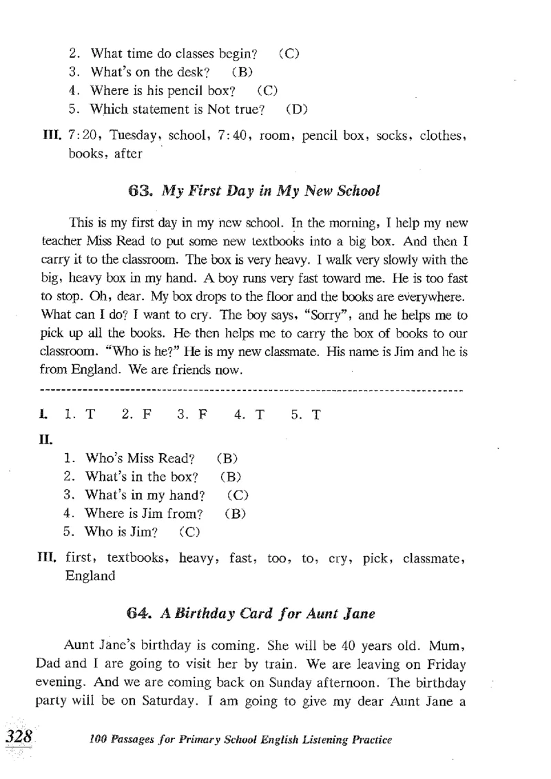 小学英语听力训练100篇_北京小升初全套文件_英语_赠送小学英语听力训练100篇