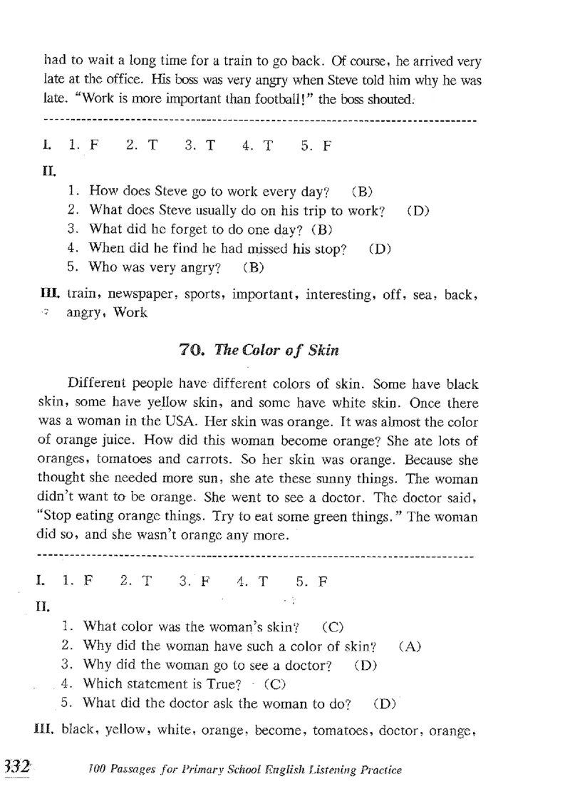 小学英语听力训练100篇_北京小升初全套文件_英语_赠送小学英语听力训练100篇