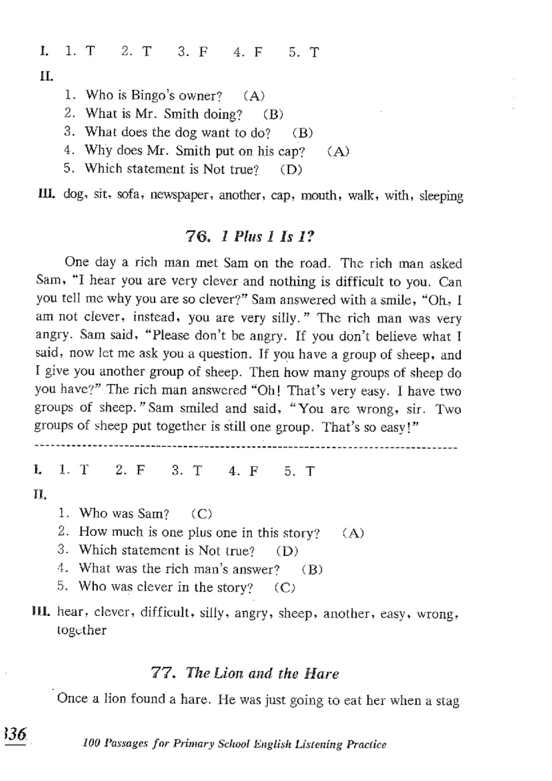 小学英语听力训练100篇_北京小升初全套文件_英语_赠送小学英语听力训练100篇