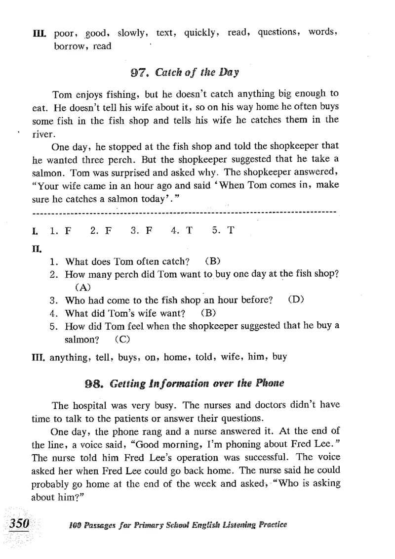 小学英语听力训练100篇_北京小升初全套文件_英语_赠送小学英语听力训练100篇