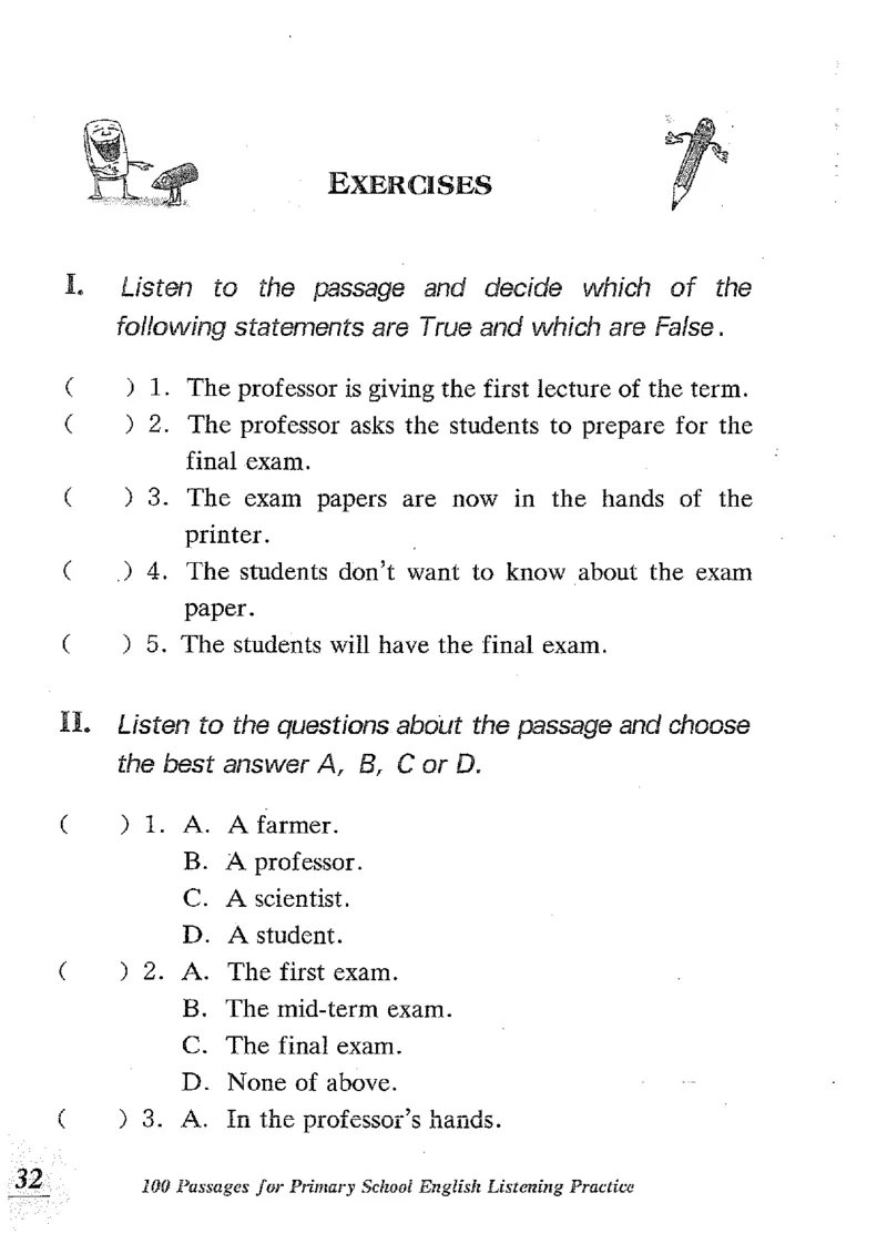 小学英语听力训练100篇_北京小升初全套文件_英语_赠送小学英语听力训练100篇