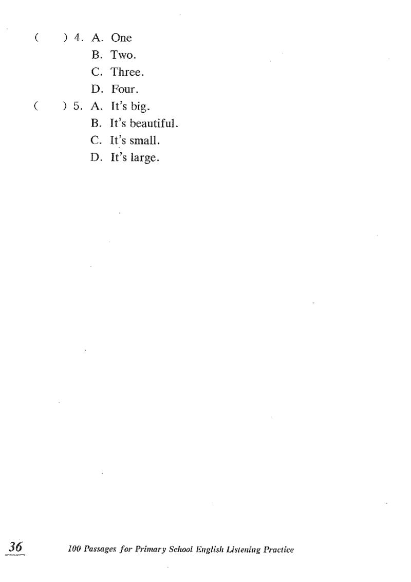 小学英语听力训练100篇_北京小升初全套文件_英语_赠送小学英语听力训练100篇