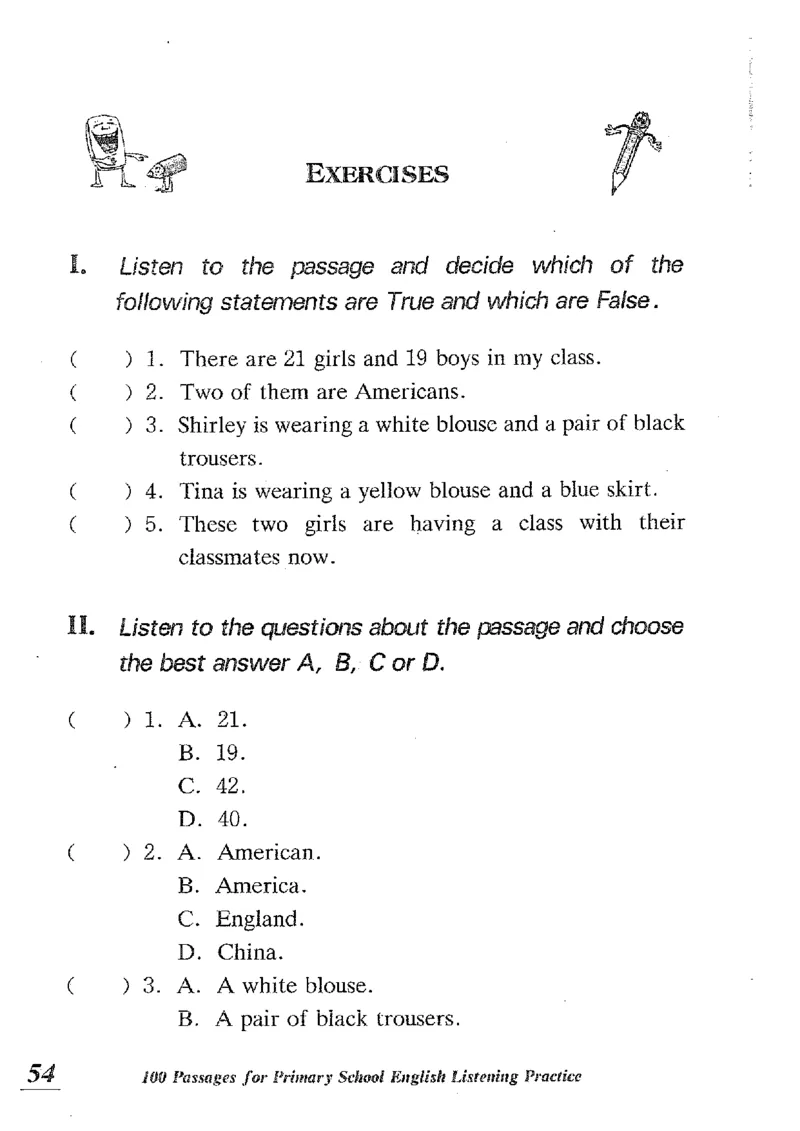 小学英语听力训练100篇_北京小升初全套文件_英语_赠送小学英语听力训练100篇