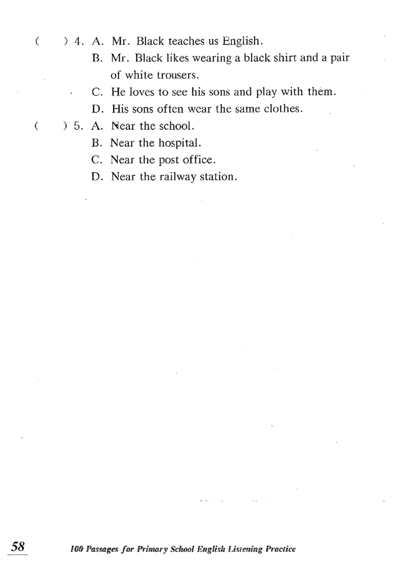 小学英语听力训练100篇_北京小升初全套文件_英语_赠送小学英语听力训练100篇