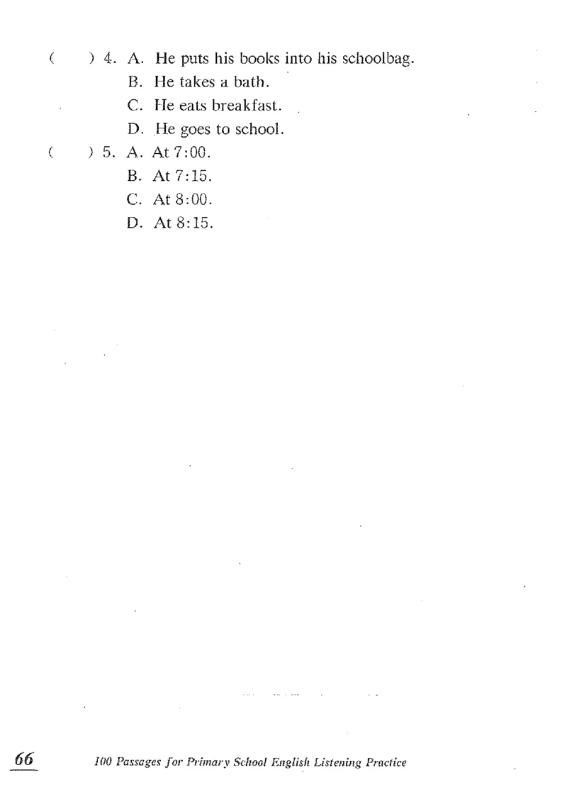 小学英语听力训练100篇_北京小升初全套文件_英语_赠送小学英语听力训练100篇
