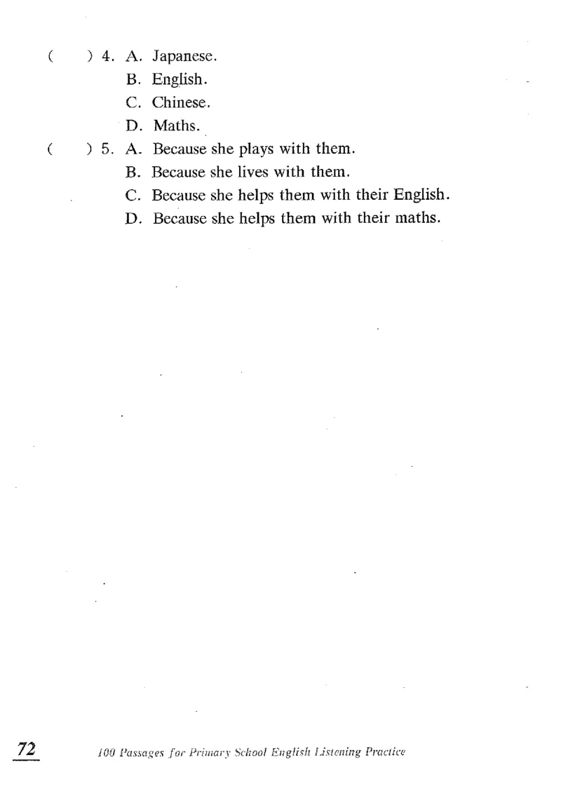 小学英语听力训练100篇_北京小升初全套文件_英语_赠送小学英语听力训练100篇