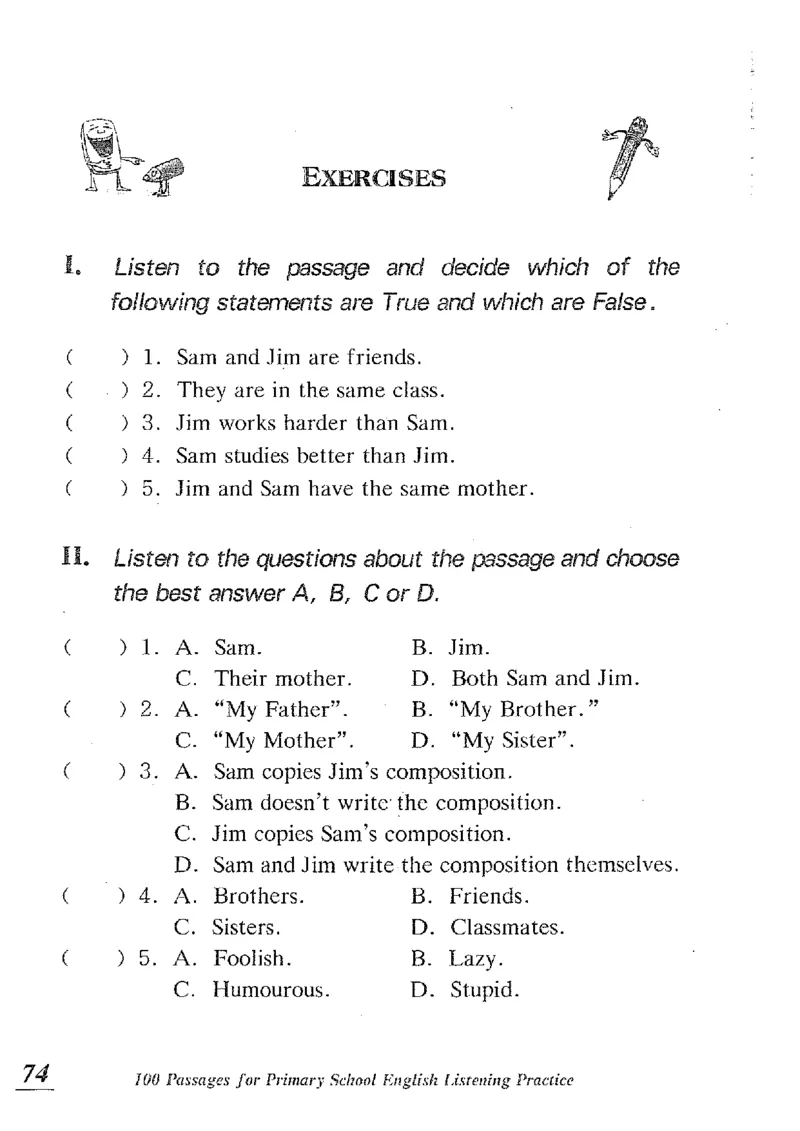 小学英语听力训练100篇_北京小升初全套文件_英语_赠送小学英语听力训练100篇