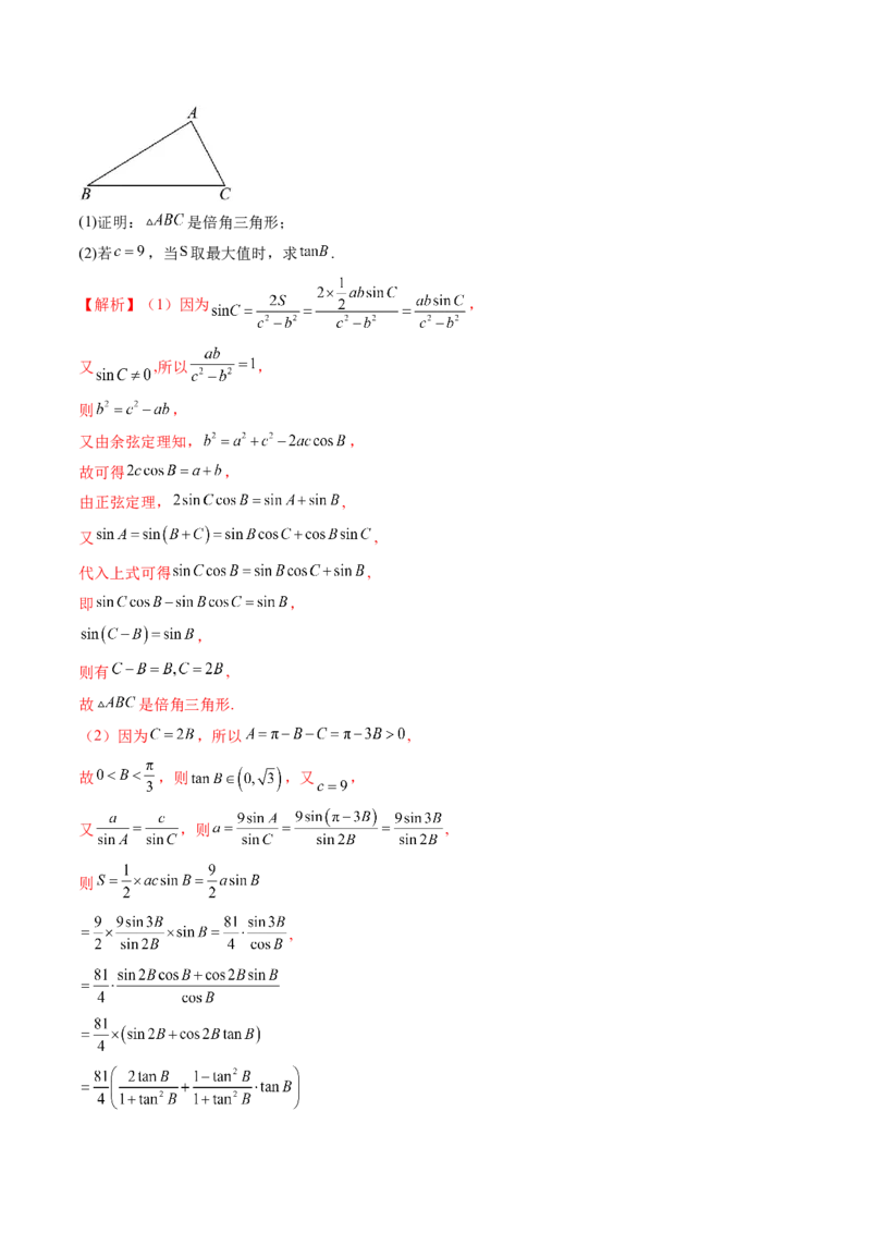 拔高点突破01三角函数与解三角形背景下的新定义问题（十大题型）（解析版）_2025年新高考资料_一轮复习_2025年高考数学一轮复习讲练测（新教材新高考，含2024高考真题）
