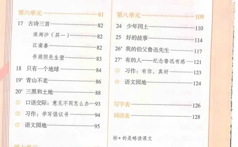 6年级上册_25秋1-6年级语文《课堂笔记》_1-6上册