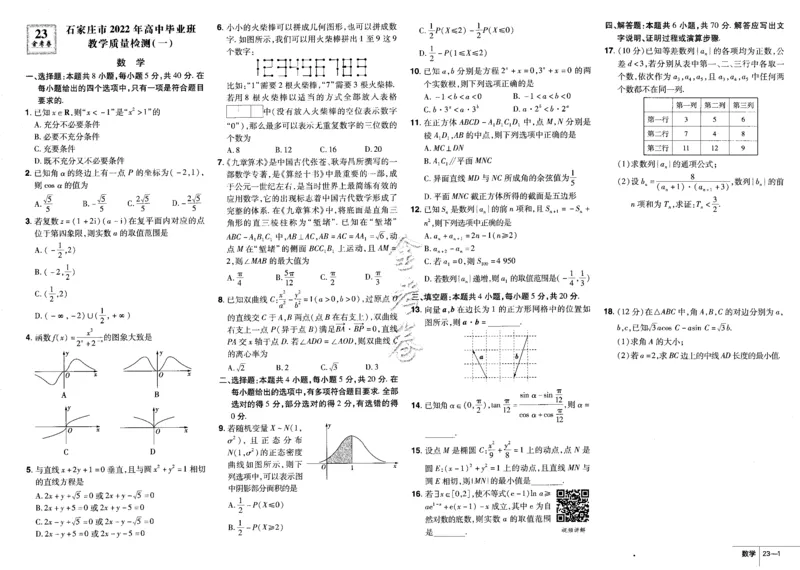 新高考数学金考卷《2023优秀模拟试卷汇编45套》_02高考数学_数学高考模拟题_2023年模拟题_新高考_新高考版&middot;数学2023金考卷