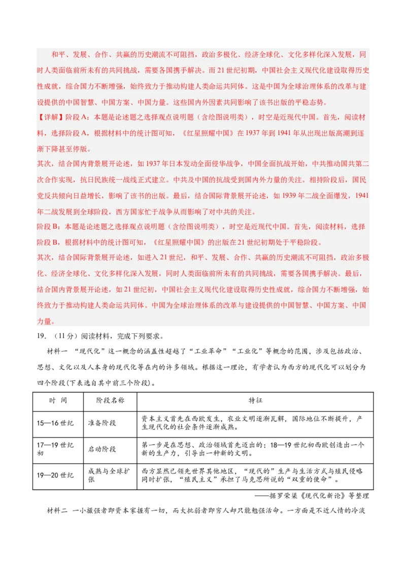 单元突破卷11中国特色社会主义新时代（解析版）_07高考历史_2025年新高考资料_一轮复习_2025年高考历史一轮复习考点通关卷（新高考通用）