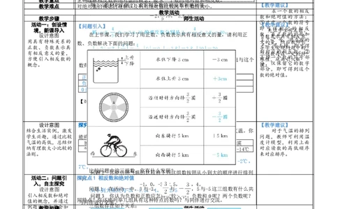 素养目标2.1.2相反数和绝对值教案（表格式）2024-2025学年北师大数学上册_北师大初中数学_7上-北师大版初中数学_7上-初中数学北师大（2024新版）持续更新_04教案