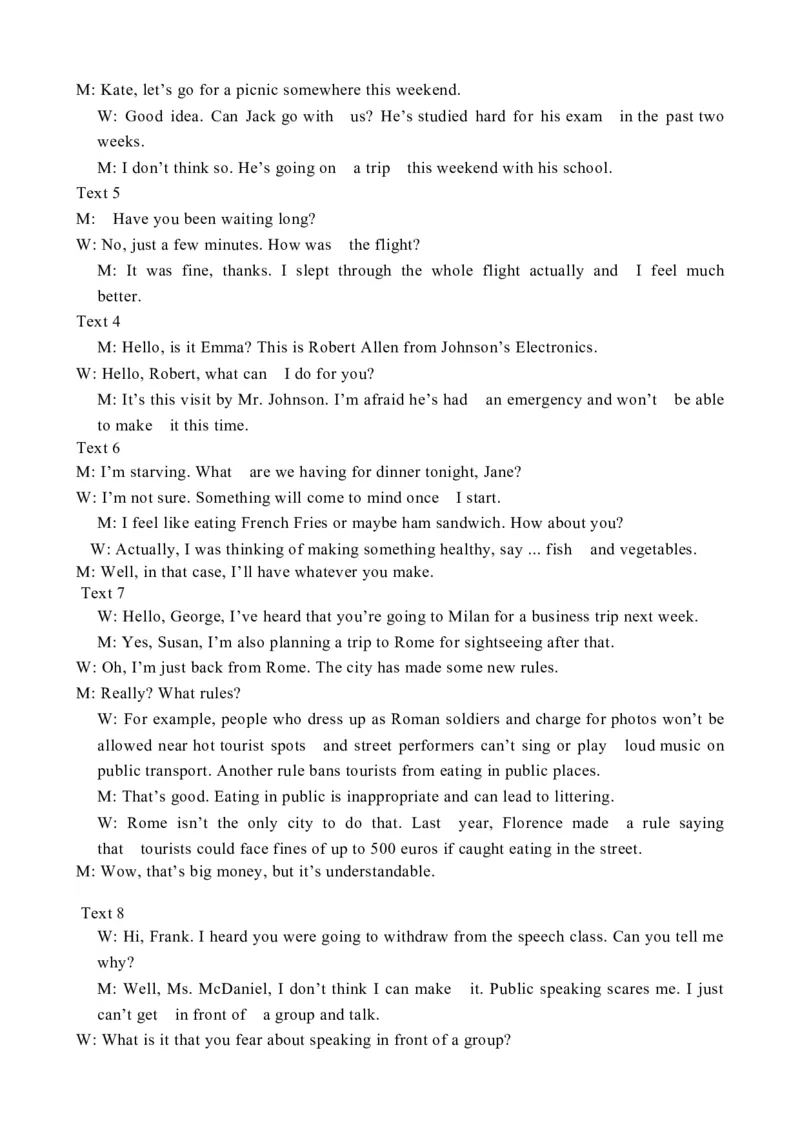 2021高考英语试浙江1月卷听力（解析卷）_全国高考模拟卷_2021-2025年高考听力真题速练-2026届高考英语专题复习_2021高考英语真题听力_2021高考英语浙江1月卷听力