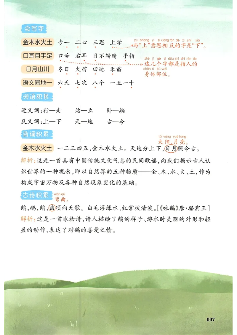 一年级语文人教版上册25秋《一本课本预习笔记》_语数英1-6年级《一本课本预习笔记》_语文人教版上册_一年级语文人教版上册25秋《一本课本预习笔记》(1)
