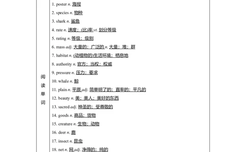 必修二Unit2WildlifeProtection教案_03高考英语_新高考复习资料_2022年新高考资料_2022年新高考英语一轮复习_2022届一轮复习（人教版）讲练结合7.23更新_必修二Unit2WildlifeProtection
