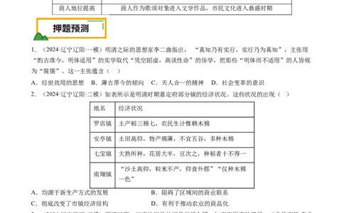 押第5题明清时期：中国版图的奠定与危机（原卷版）_07高考历史_2024年新高考资料_52024三轮冲刺_备战2024年高考历史临考题号押题（辽宁、黑龙江、吉林专用）322866720