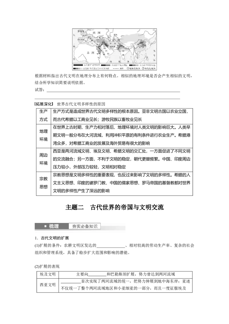 板块4第10单元第26讲　古代文明的产生与发展_07高考历史_2024年新高考资料_1.2024一轮复习_2024年高考历史一轮复习讲义（部编版）_学生版在此文件夹_学生用书Word版文档_大一轮复习讲义
