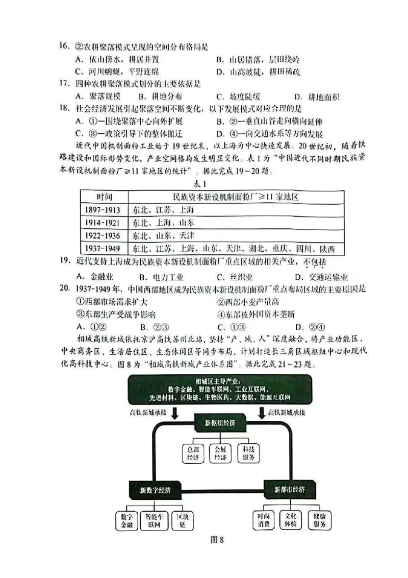 江苏省苏州市2025-2026学年高三上学期期末考试地理试卷（含答案）_全国高考模拟卷_2026年2月_260206江苏省苏州市2025-2026学年高三上学期期末考试（苏州零模）（全科）