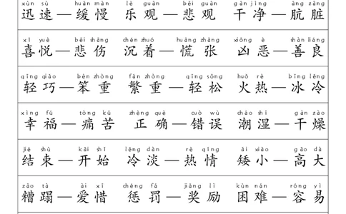 一年级语文上册&middot;重点必考-词语积累_小学1-6年级常用的上册资源汇总_一年级上册资料_一年级直播间资料
