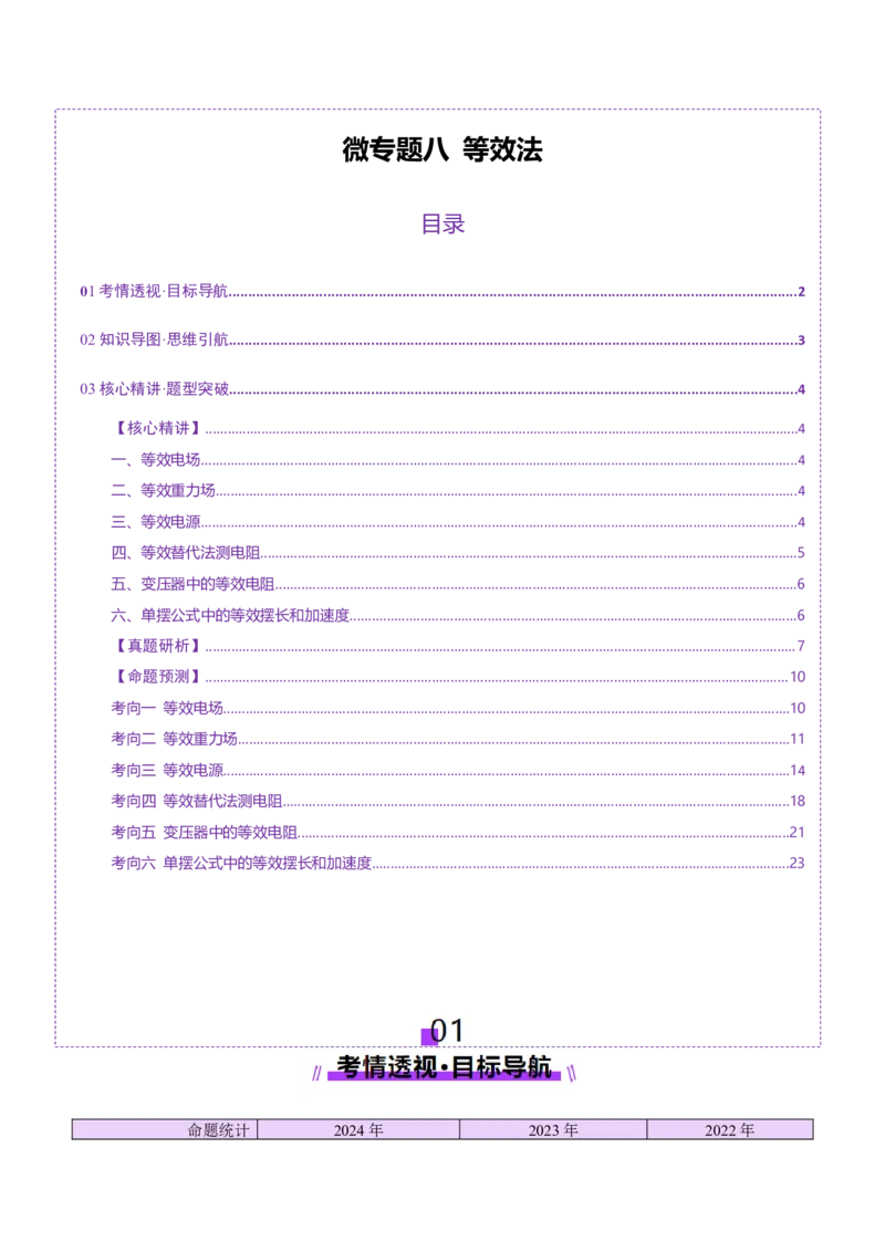 微专题八等效法（讲义）（解析版）_03高考英语_2025年新高考资料_二轮复习_01高考语文等多个文件_上好课2025年高考物理二轮复习讲练测（新高考通用）