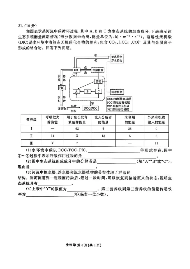 陕西省衡水金卷2026届高三上学期2月联考生物_全国高考模拟卷_2026年2月_260211陕西省衡水金卷2026届高三上学期2月联考（全科）