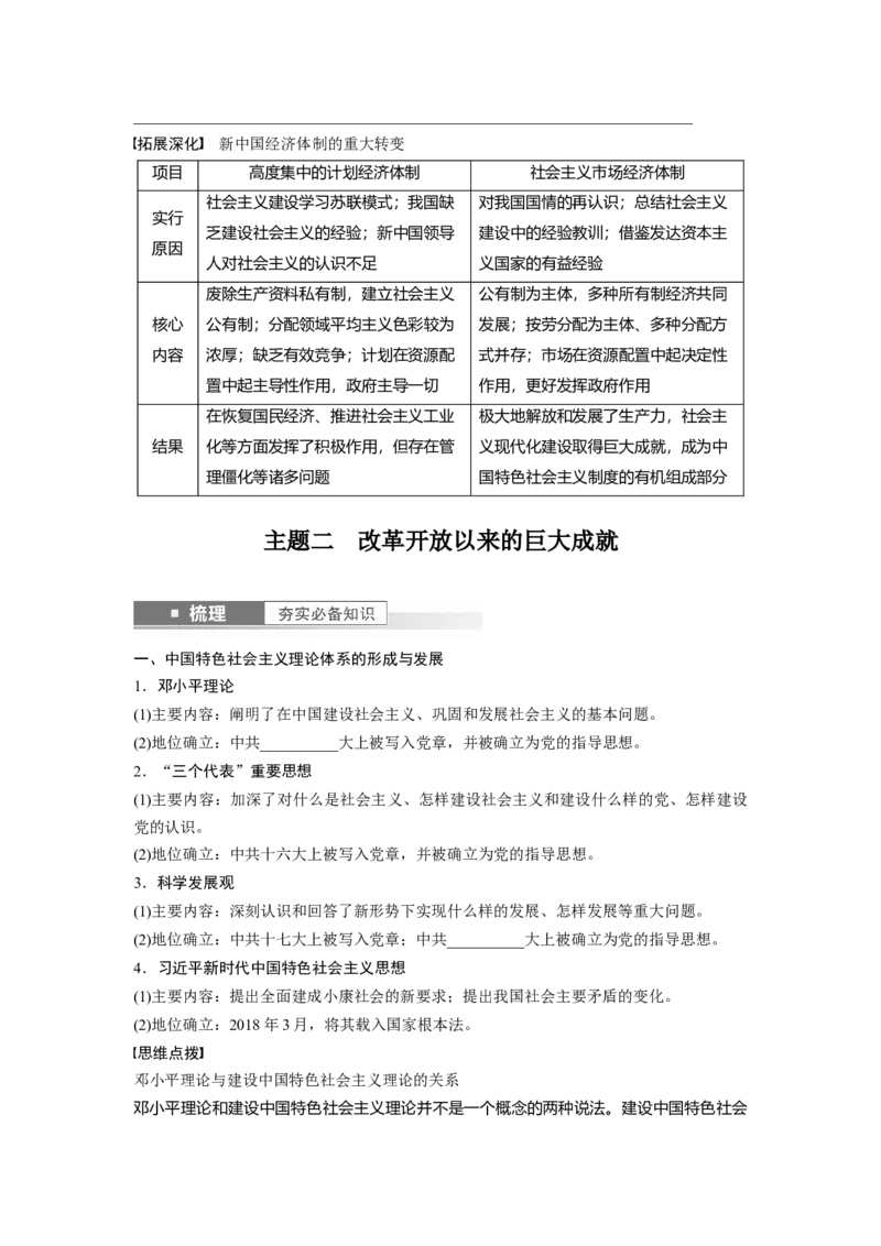 板块3第9单元第24讲　改革开放与社会主义现代化建设新时期_07高考历史_2024年新高考资料_1.2024一轮复习_2024年高考历史一轮复习讲义（部编版）_学生版在此文件夹_学生用书Word版文档