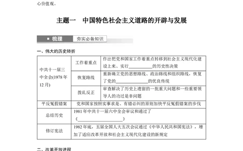 板块3第9单元第24讲　改革开放与社会主义现代化建设新时期_07高考历史_2024年新高考资料_1.2024一轮复习_2024年高考历史一轮复习讲义（部编版）_学生版在此文件夹_学生用书Word版文档