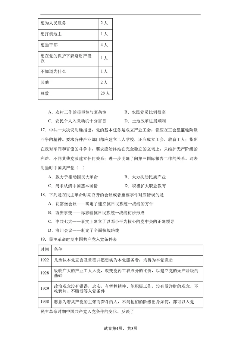 政治类热点--党史专题--2024届高三历史统编版二轮复习原卷版_07高考历史_2024年新高考资料_2.2024二轮复习_2024届高三历史统编版二轮复习专项训练