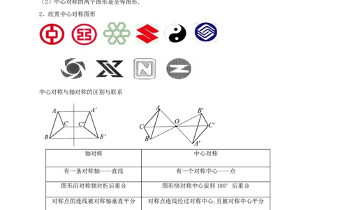 精6北师大版（2024）八下3.2图形的旋转（中心对称）导学案_北师大初中数学_8下-北师大版初中数学_2026春新版_第二套-东方_01.北师大数学8下第2套课件+教案+单元设计26春更新中