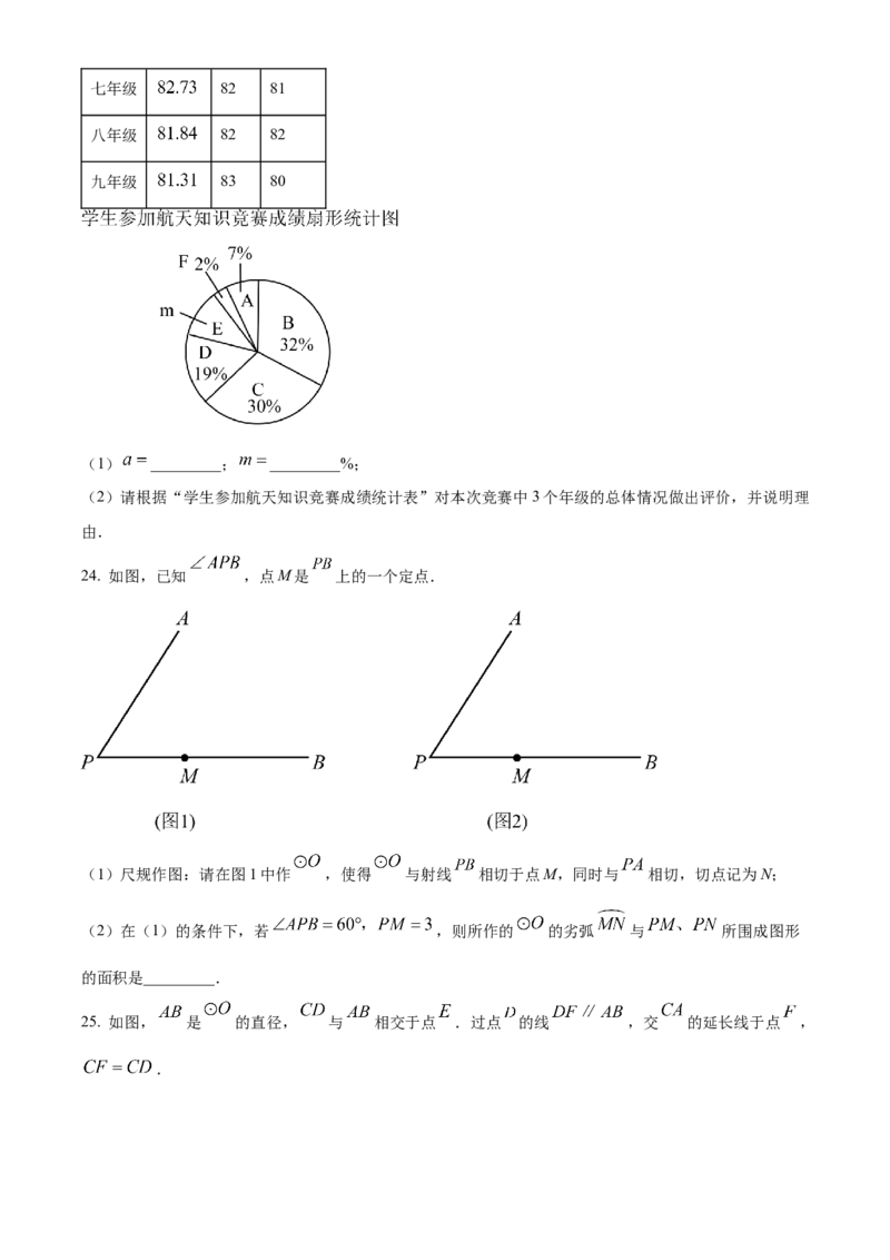 精品解析：2023年江苏省无锡市中考数学真题（原卷版）_new_北师大初中数学_9下-北师大版初中数学_05习题试卷_6中考真题_2023各地中考真题