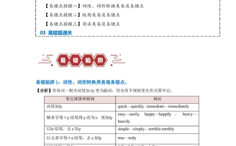 易错点22语法填空：有提示词之形容词和副词（3大陷阱）-备战2024年高考英语考试易错题（原卷版）_03高考英语_新高考复习资料_2024年新高考资料_专项复习资料