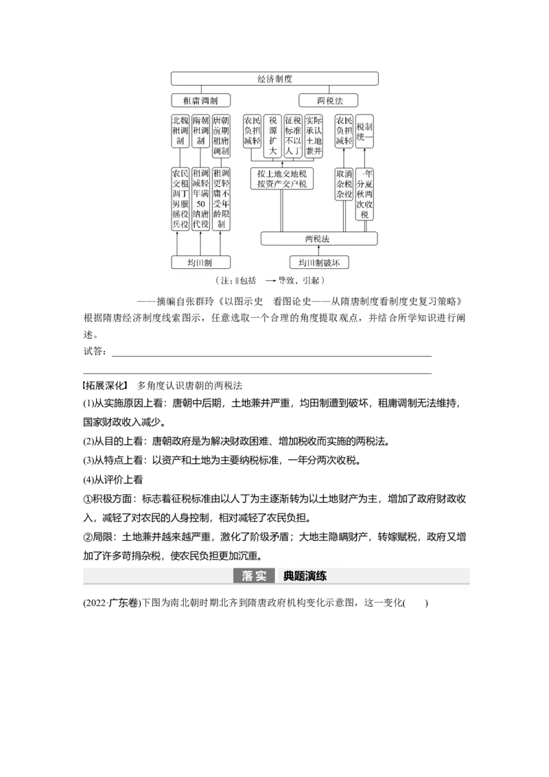 板块1第2单元第6讲　三国两晋南北朝至隋唐的政治创新_07高考历史_2024年新高考资料_1.2024一轮复习_2024年高考历史一轮复习讲义（部编版）_学生版在此文件夹_学生用书Word版文档