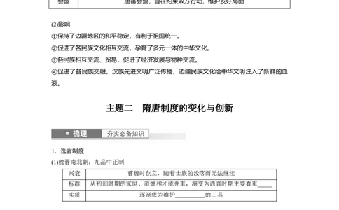 板块1第2单元第6讲　三国两晋南北朝至隋唐的政治创新_07高考历史_2024年新高考资料_1.2024一轮复习_2024年高考历史一轮复习讲义（部编版）_学生版在此文件夹_学生用书Word版文档