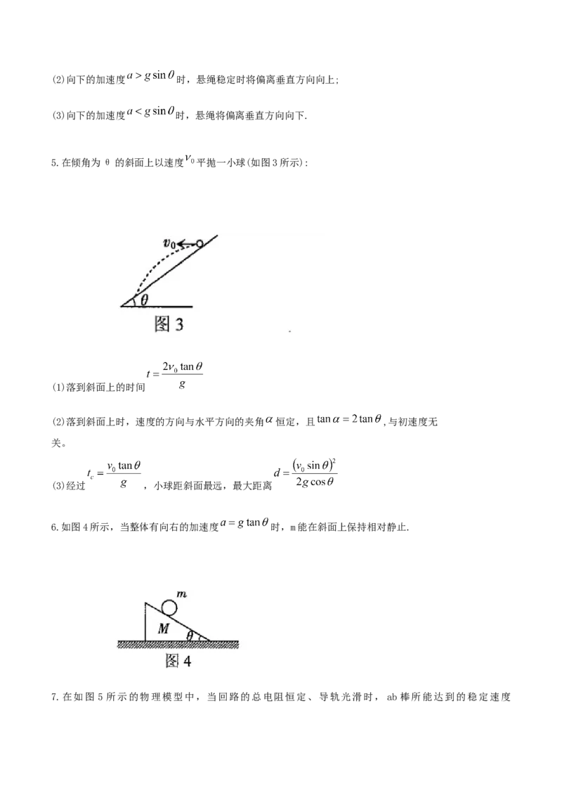 模型05、斜面模型（原卷版）_全国高考模拟卷_2024各科知识点合卷集（非实时各地名校卷）_巧解题2024高考物理模型全归纳(12)份_模型05斜面模型-巧解题2024高考物理模型全归纳