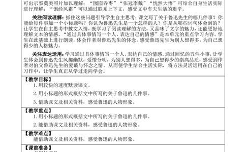 27我的伯父鲁迅先生优质版教案_25秋1-6年级语文上册课件教案_25秋统编版语文六年级上册_统编版语文六年级上册教学资源包（25秋七彩课堂）_8.第八单元_27我的伯父鲁迅先生_教案