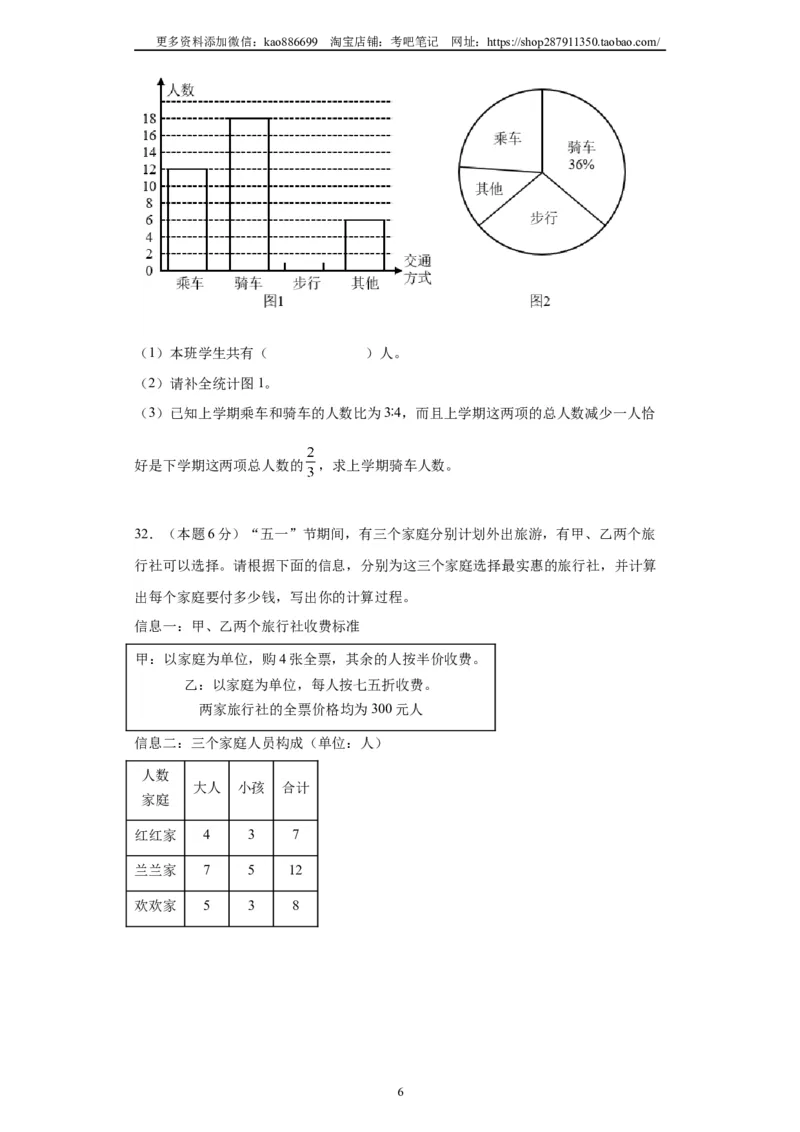 A4原卷2024年小升初数学（新初一）普通校分班分层考试检测卷（二）_北京小升初全套文件_数学
