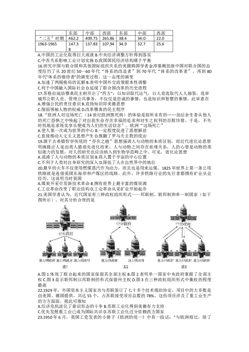 新疆维吾尔自治区慕华&middot;优策2022-2023学年高三上学期第一次联考历史试题_07高考历史_历史高考模拟题_旧高考_2023年