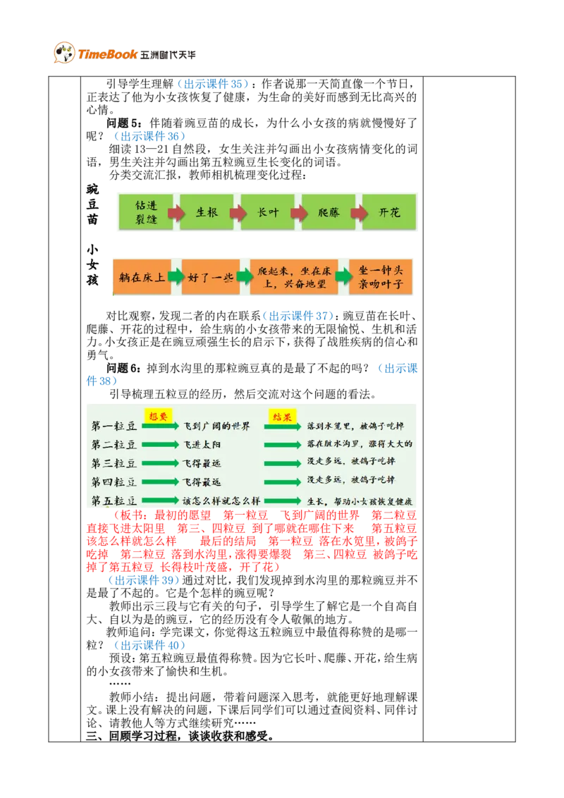 5一个豆荚里的五粒豆优质版教案_25秋1-6年级语文上册课件教案_25秋统编版语文四年级上册_统编版语文四年级上册教学资源包（25秋七彩课堂）_2.第二单元_5一个豆荚里的五粒豆_教案