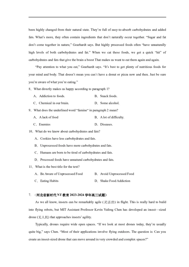 易错点17阅读理解：主旨大意题（大陷阱）-备战2024年高考英语考试易错题（原卷版）_03高考英语_新高考复习资料_2024年新高考资料_专项复习资料