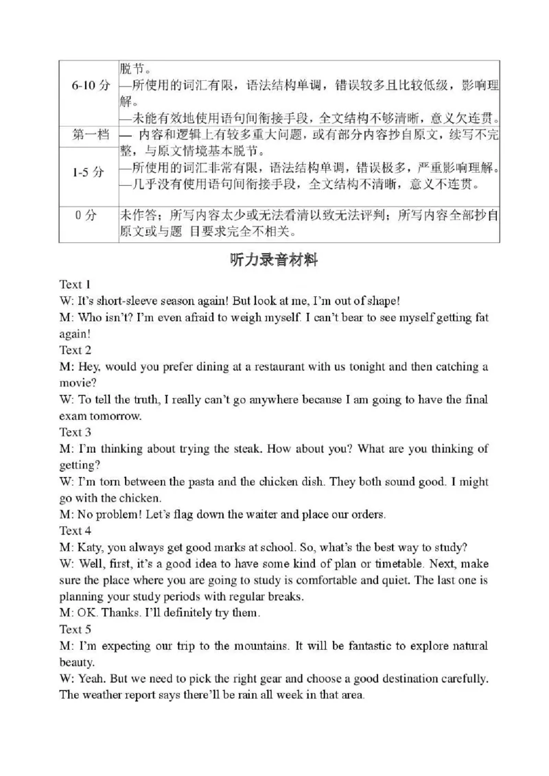 2025&mdash;2026学年（上）期末高中教学质量检测英语答案_全国高考模拟卷_2026年2月_260208福建省漳州市2025&mdash;2026学年（上）期末高中教学质量检测（全科）